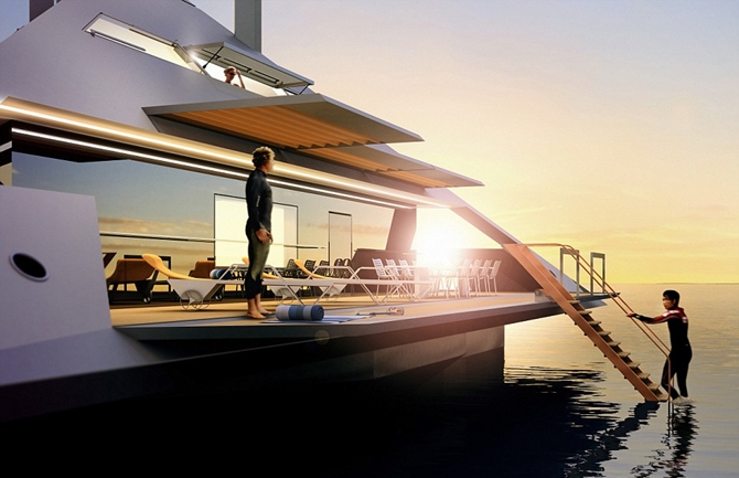 Với chiều dài lên đến 21m, Tetrahedron Super Yacht dự kiến có thể phục vụ 6 du khách kèm thêm 4 nhân viên một lúc. Theo dự kiến, siêu thủy phi cơ sẽ được làm từ chất liệu sợi carbon và thép không gỉ duplex. Chiếc du thuyền sẽ có vận tốc bay lên đến 70 km/giờ và có thể cất cánh với tốc độ gần 28 km/giờ.
