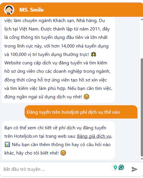 Chatbot AI Ms.Smile