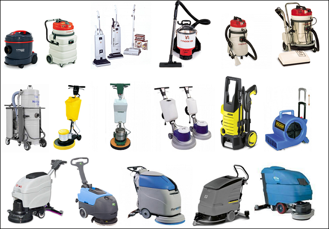 bộ dung cụ, thiết bị làm vệ sinh của housekeeping