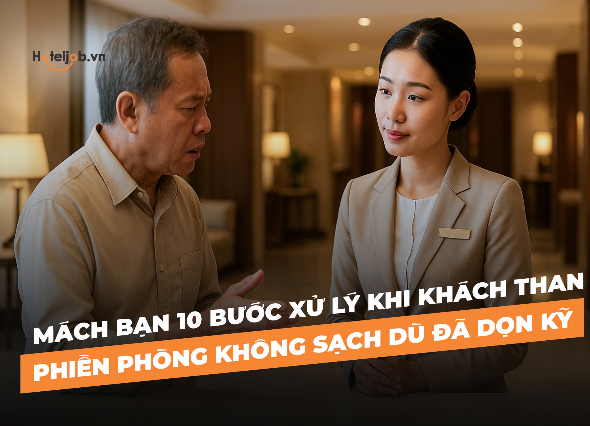 các bước xử lý khi khách than phiền phòng không sạch dù dọn kỹ