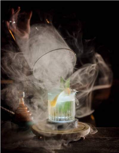 cách tạo khói cho cocktail