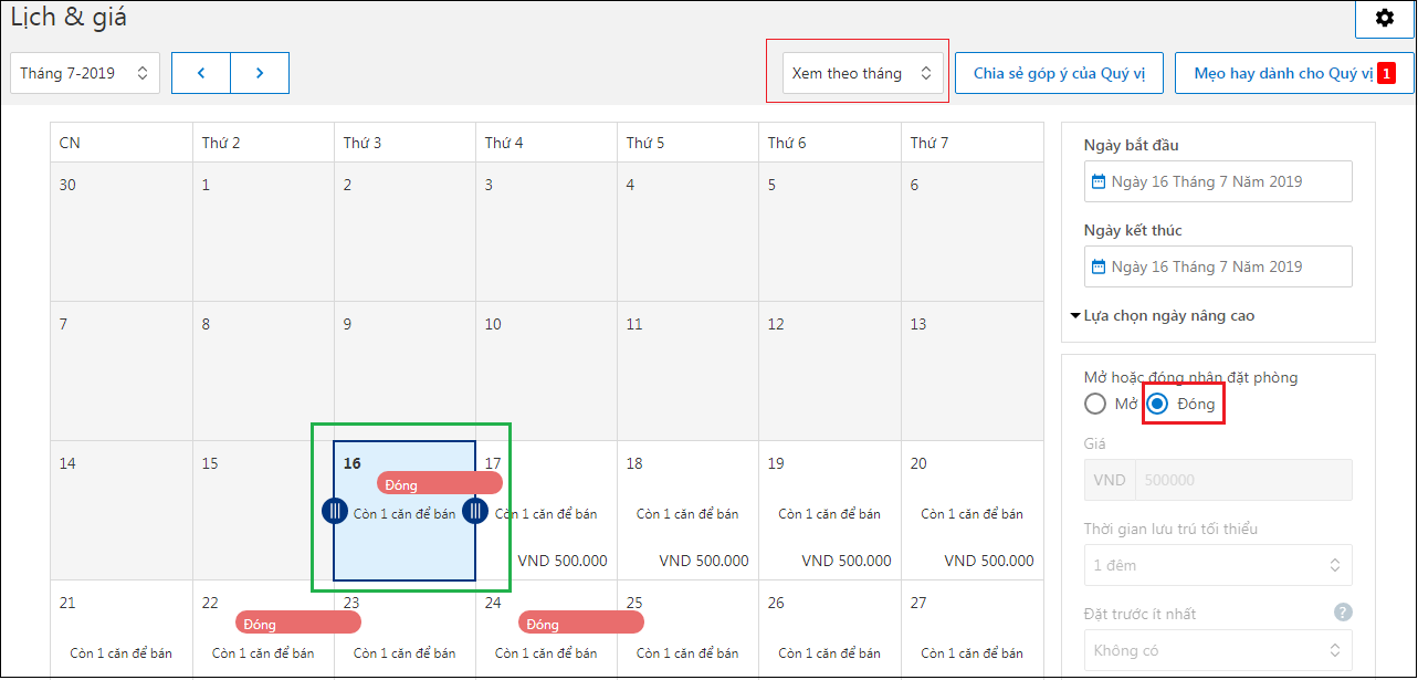 cách đóng phòng trên booking.com