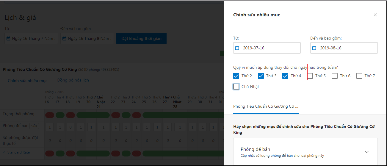 cách đóng phòng trên booking.com