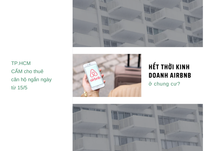 cấm cho thuê chung cư lưu trú ngắn ngày, kinh doanh airbnb than trời