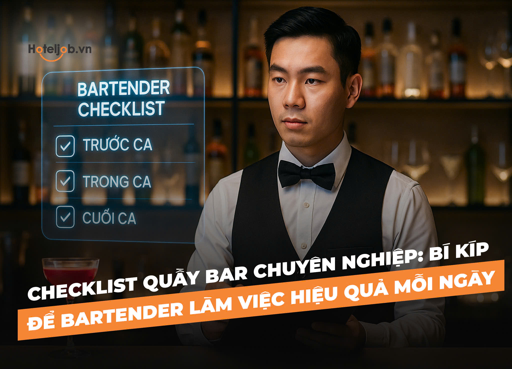 checklist quầy bar chuyên nghiệp