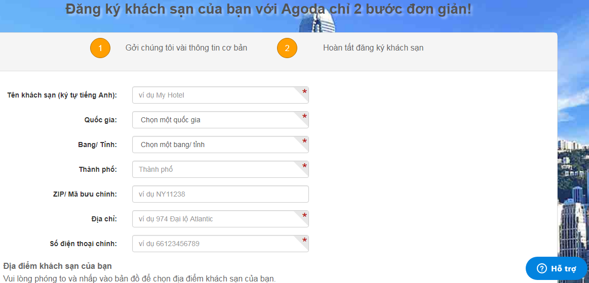 chi tiết quy trình đăng bán phòng trên Agoda