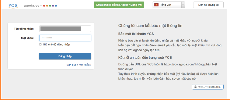 chi tiết quy trình đăng bán phòng trên Agoda