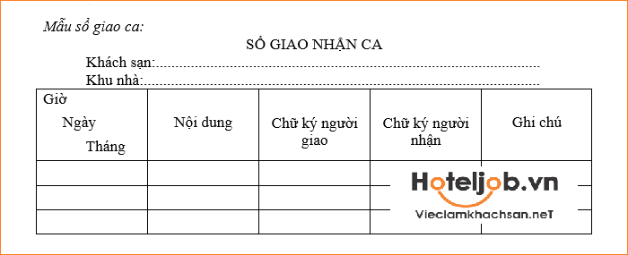 chi tiết tiêu chuẩn bàn giao ca của hk
