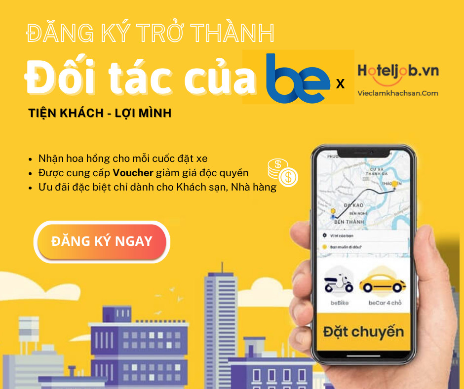 chương trình hợp tác cùng hoteljob & be