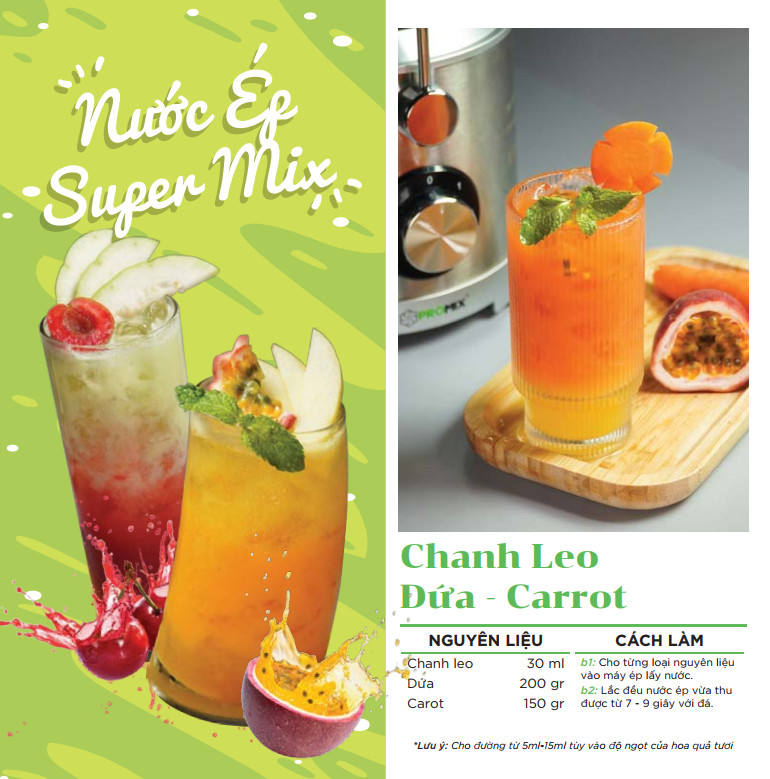 công thức nước ép mix