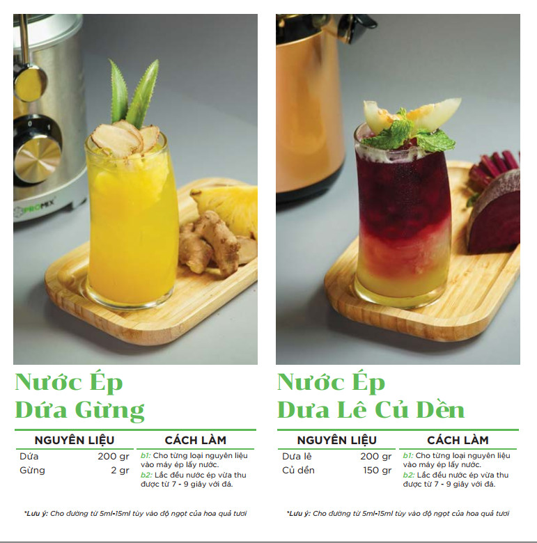 công thức nước ép mix