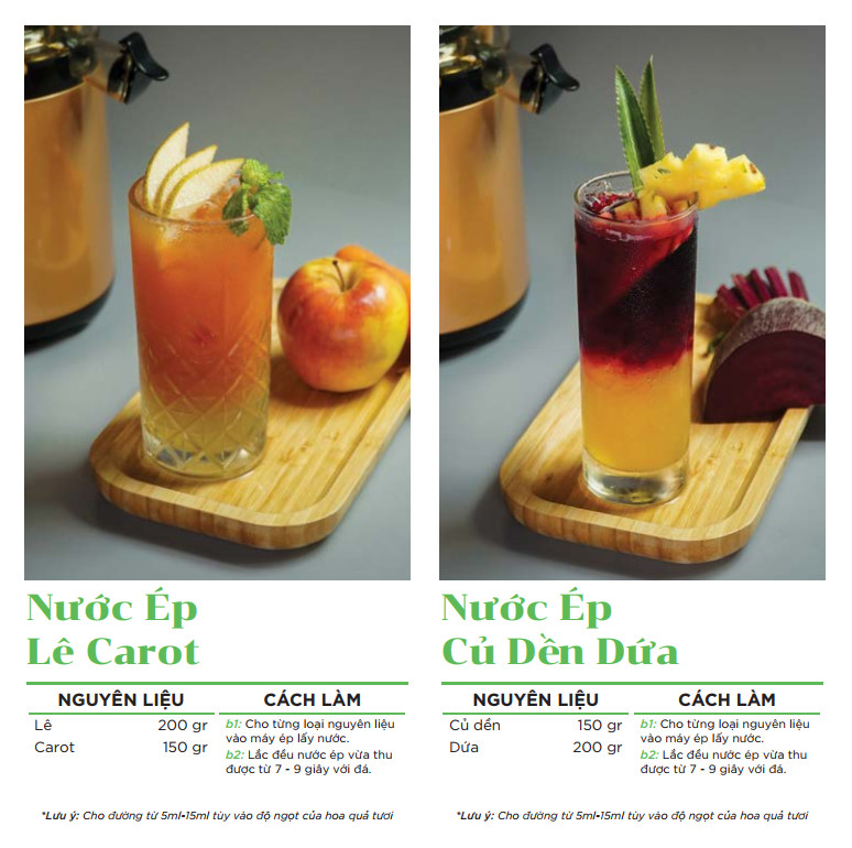 công thức nước ép mix