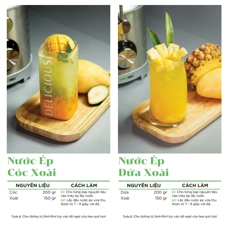 công thức nước ép mix