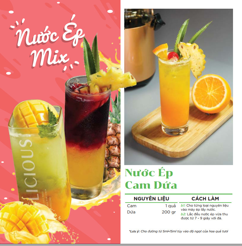 công thức nước ép mix