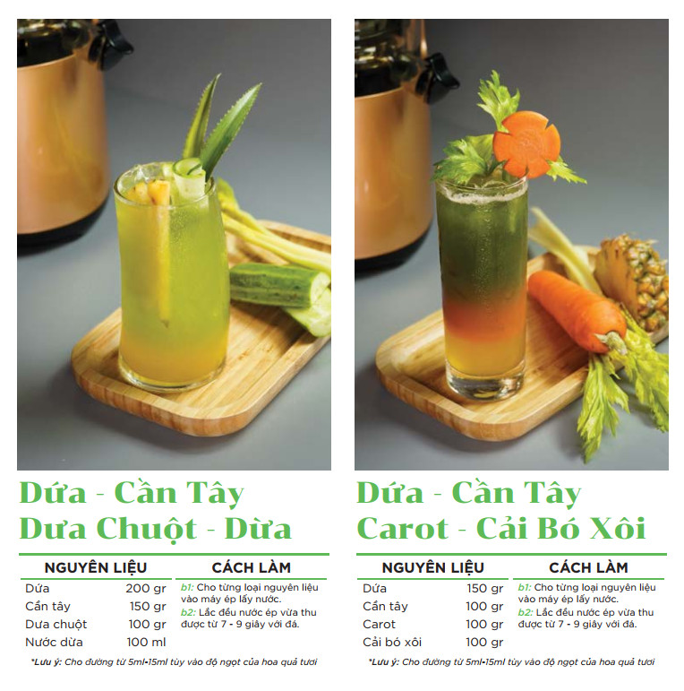 công thức nước ép mix