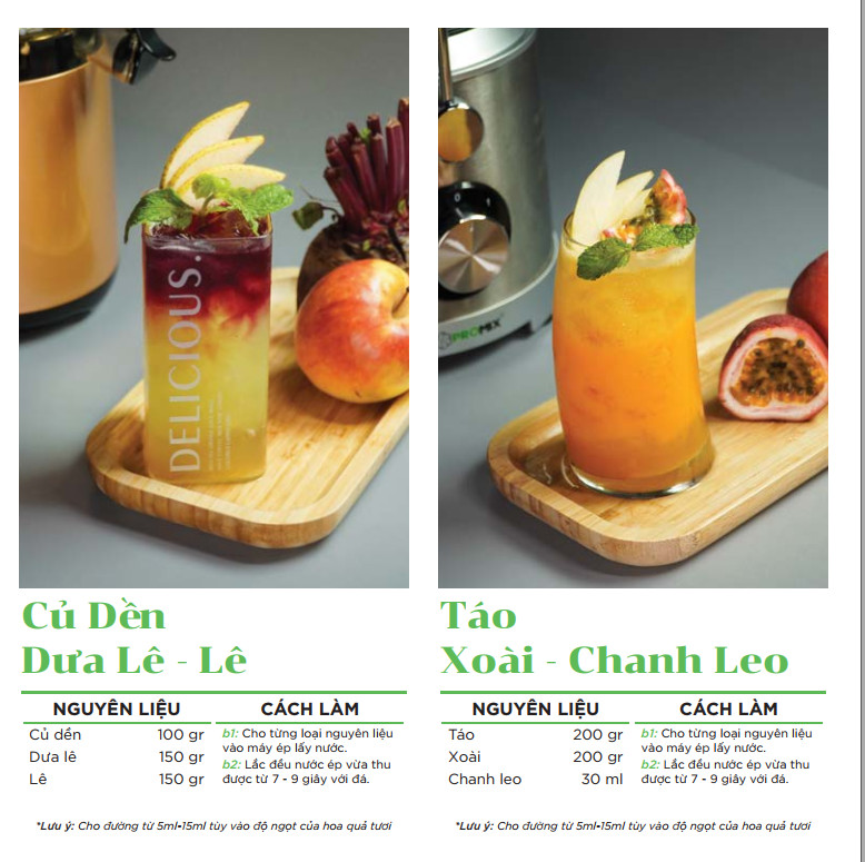 công thức nước ép mix