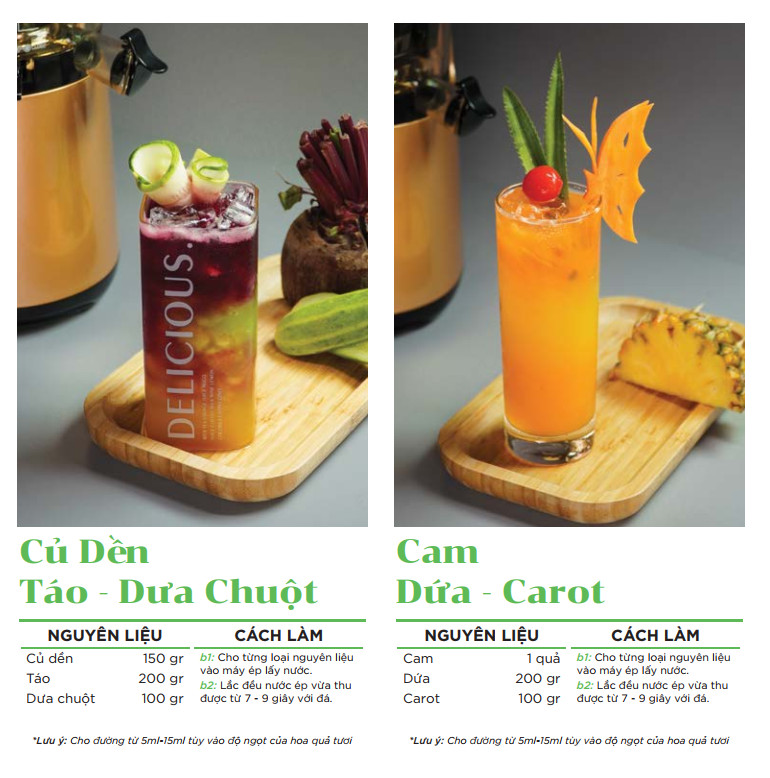 công thức nước ép mix