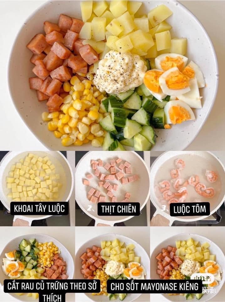 đổi vị cho khách với 10 công thức salad đẹp, ngon mà dễ làm