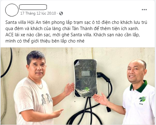 dự án sạc xe điện cùng hoteljob và vhn