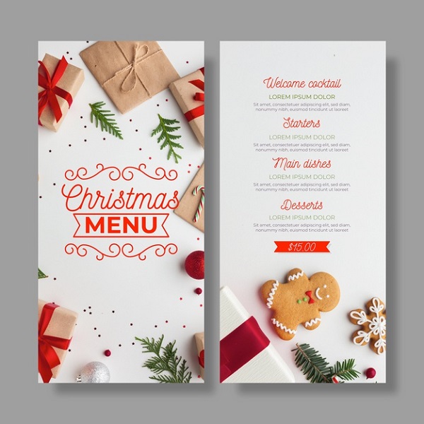 gợi ý mẫu menu giáng sinh 2020 cực chuẩn cho nhà hàng