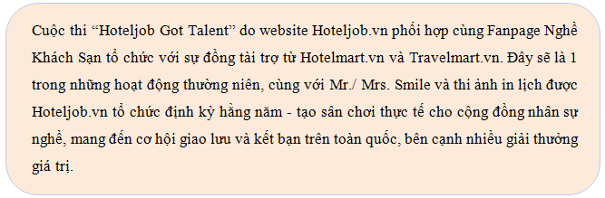 gửi clip tài năng - săn ngay giải thưởng khủng với hoteljob got talent 2019