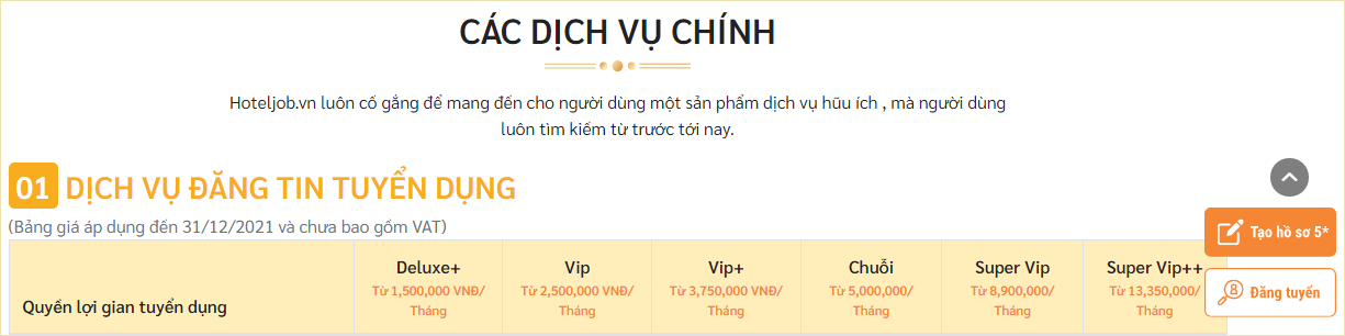hoteljob.vn tung bigdeal siêu hấp dẫn mùa dịch