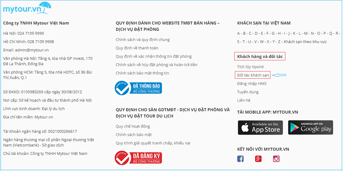 hướng dẫn tạo tài khoản và đăng ký bán phòng trên mytour
