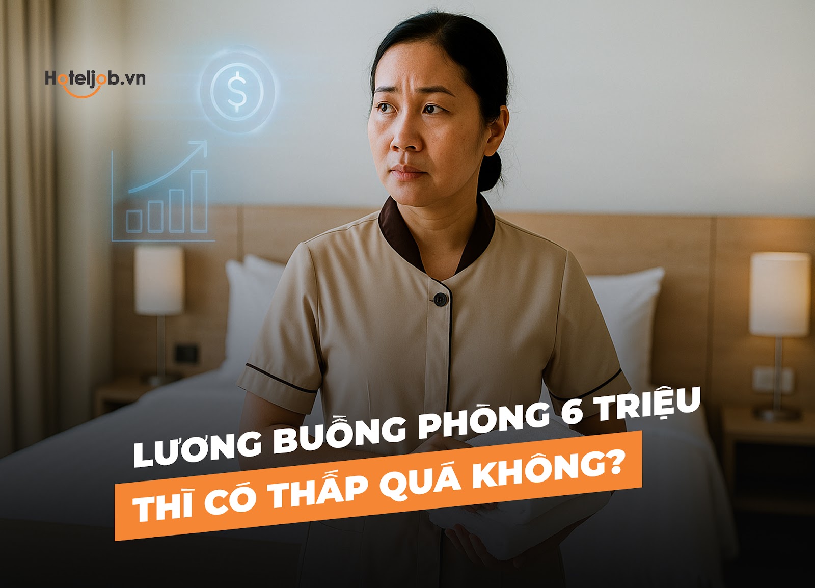 lương buồng phòng 6 triệu có thấp quá không