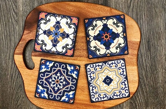 mẫu lót ly đẹp cho nhà hàng, quán cà phê