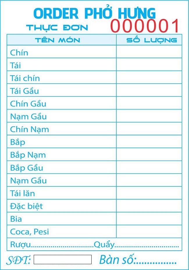 mẫu order món chuẩn cho nhà hàng - Trang Chủ Cổng Game Cá Cược Uy Tín E2 BET