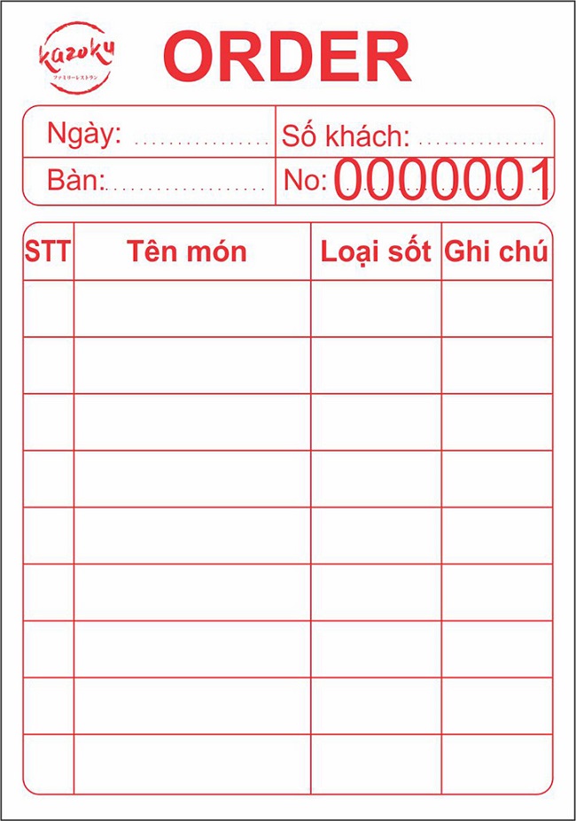 mẫu order món chuẩn cho nhà hàng - Trang Chủ Cổng Game Cá Cược Uy Tín E2 BET