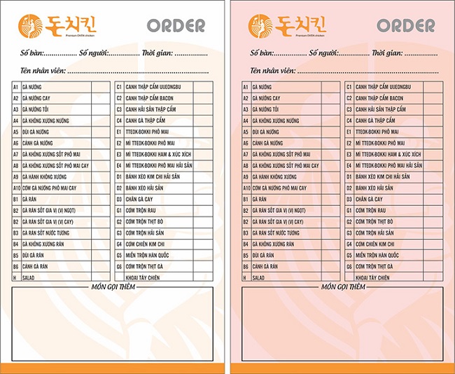 mẫu order món chuẩn cho nhà hàng - Trang Chủ Cổng Game Cá Cược Uy Tín E2 BET