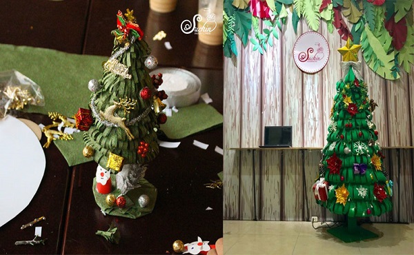 mẫu trang trí cây thông noel đẹp mắt và ấn tượng