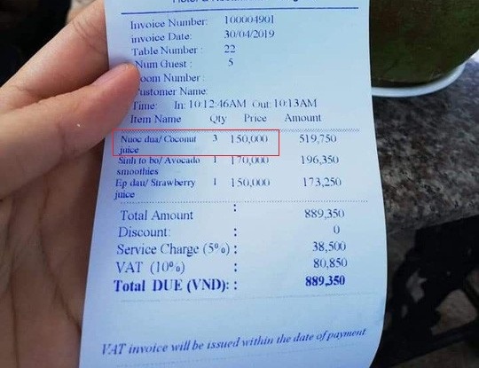 resort 4 sao phục vụ 170000 đồng 1 trái dừa - liệu có đang chặt chém du khách quá tay