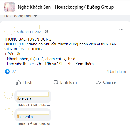 suy nghĩ sai lầm của ứng viên khi tìm việc buồng phòng