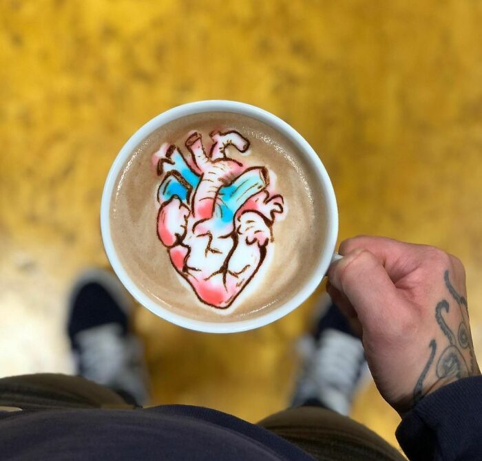 tạo hình latte art siêu ấn tượng