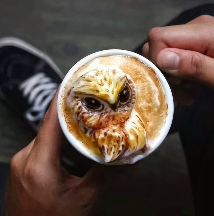 tạo hình latte art siêu ấn tượng