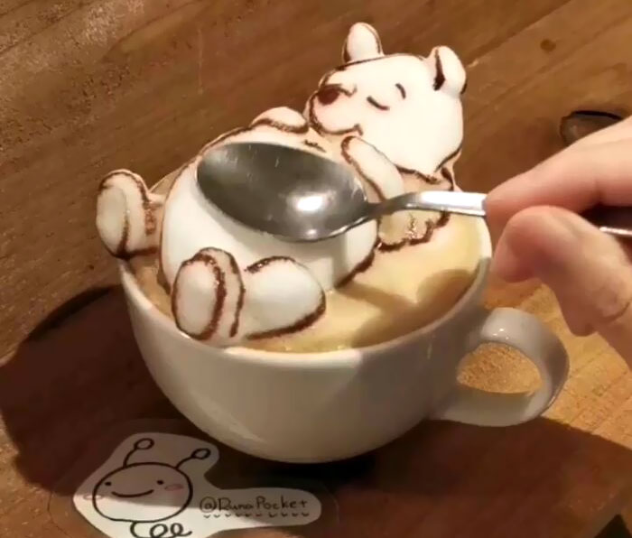 tạo hình latte art siêu ấn tượng