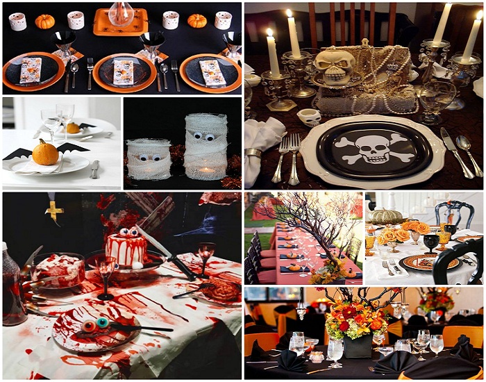 trang trí bàn ăn chủ đề halloween