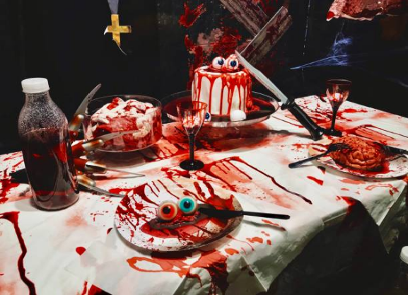 trang trí bàn ăn chủ đề halloween