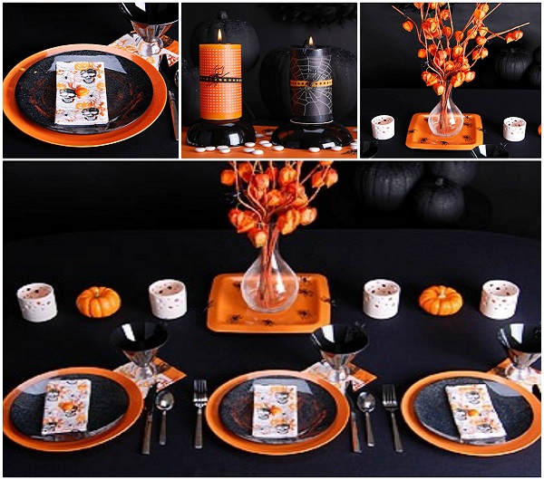 trang trí bàn ăn chủ đề halloween