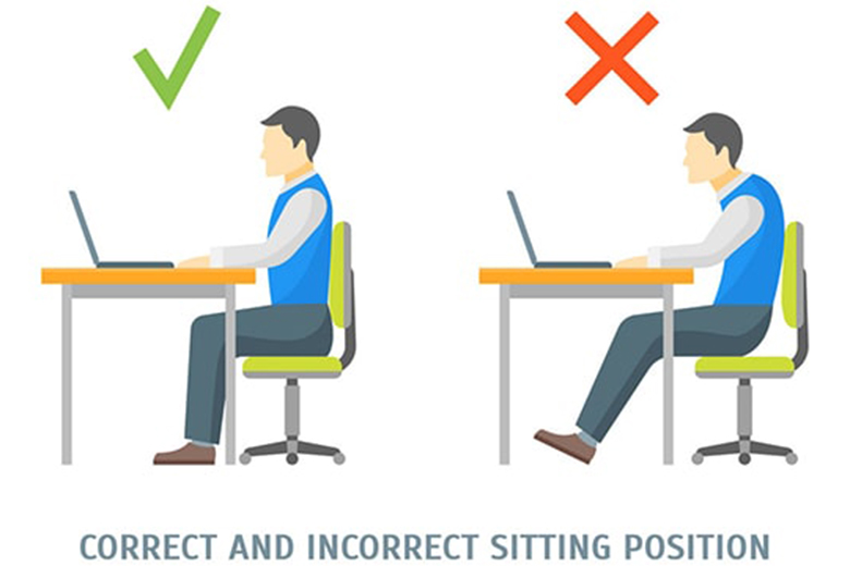 tư thế ngồi máy tính chuẩn cho dân ngành