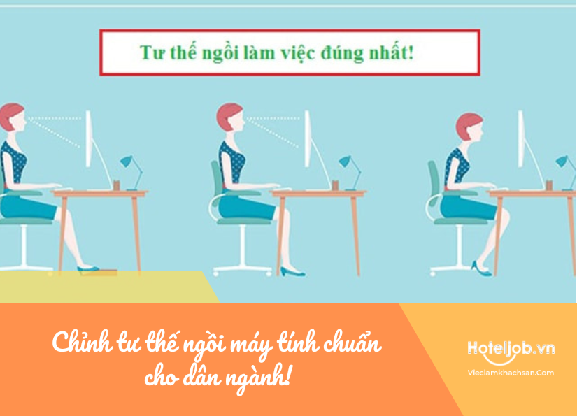 tư thế ngồi máy tính chuẩn cho dân ngành