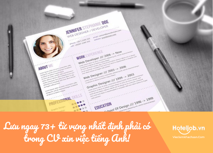 từ vựng trong cv xin việc tiếng anh