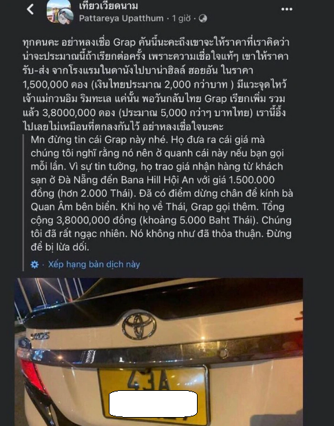 tước gplx của nam tài xế ở đà nẵng vì chặt chém khách