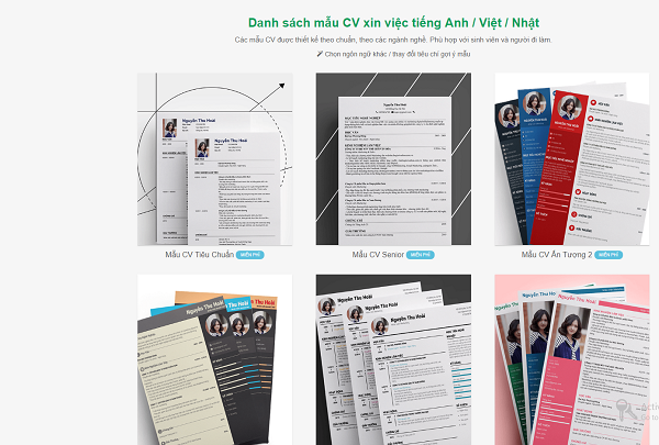 9 website hỗ trợ tạo CV xin việc miễn phí