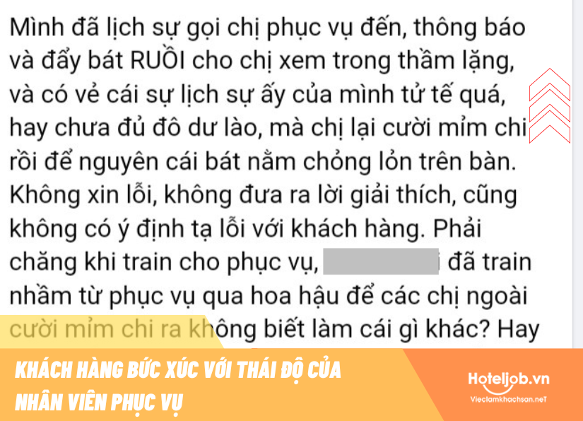 Làm gì khi khách phản ánh thức ăn có tóc /côn trùng /vật thể lạ…
