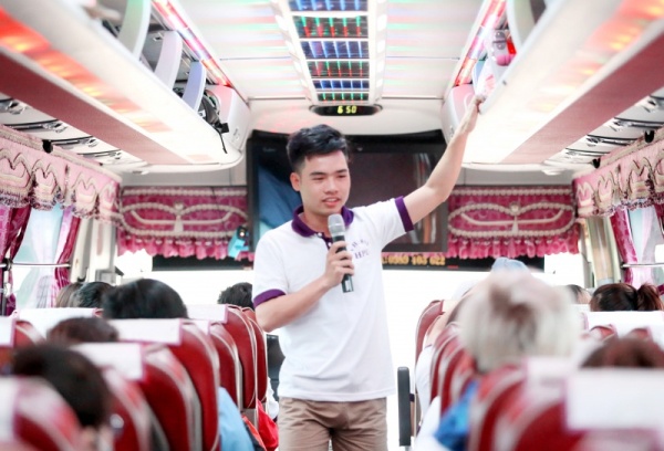 một số trò chơi hoạt náo trên xe dành cho hướng dẫn viên