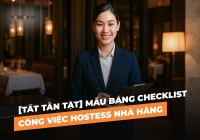 [Tất tần tật] Mẫu bảng checklist E2bet tỷ lệ kèo World Cup 2026 Hostess nhà hàng